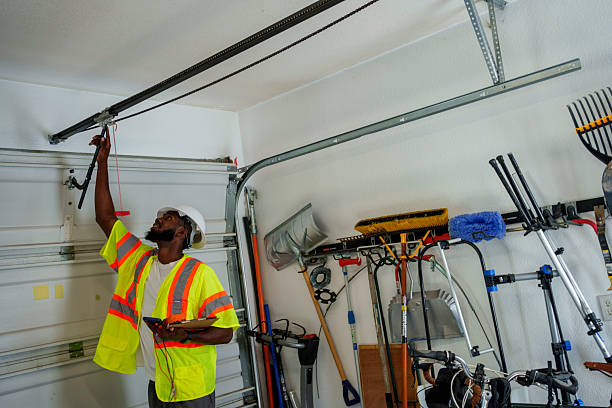 Professional Garage Door Panel Replacement technician working in Lester Prairie, MN